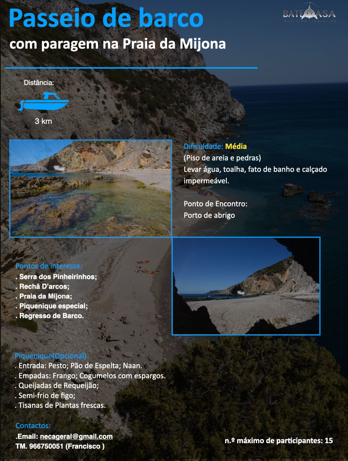 Passeio de barco — Praia da Mijona